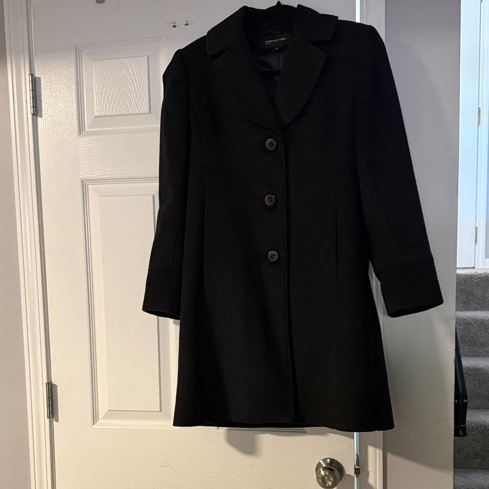 Jones New York Classic Black Pea Coat